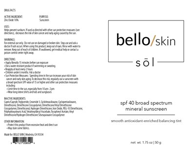 Package Label (Bello 208)